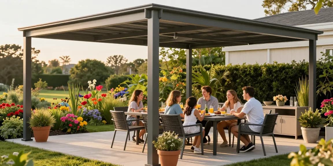 Terrassenüberdachungen aus Aluminium bieten Schutz und Stil für entspannte Sommertage.