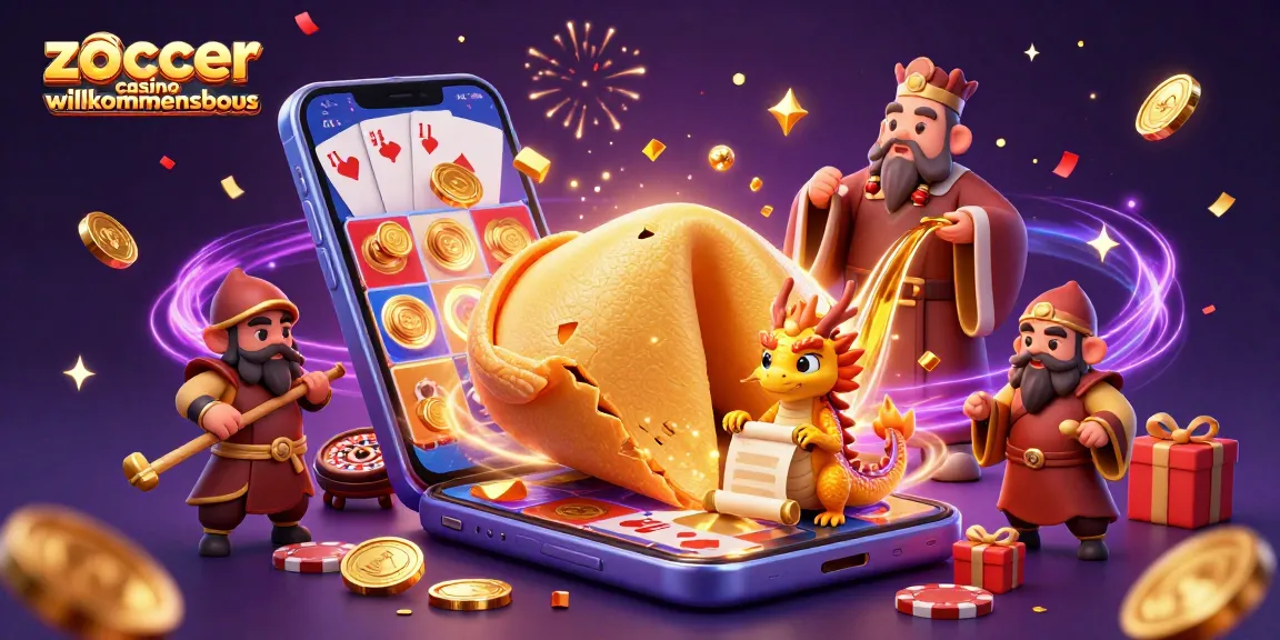 Experience the thrill of zoccer casino willkommensbonus with an enchanting 3D scene of fortune and gaming excitement.