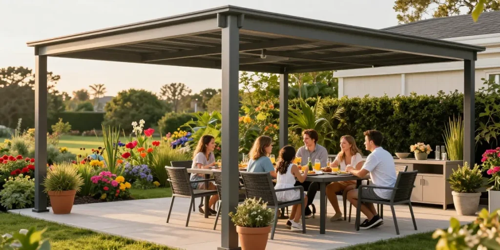 Terrassenüberdachungen aus Aluminium bieten Schutz und Stil für entspannte Sommertage.